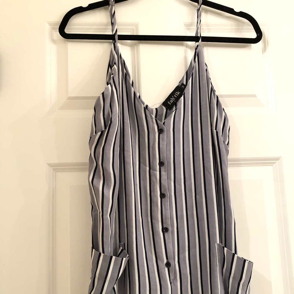 Midi striped jumpsuit
